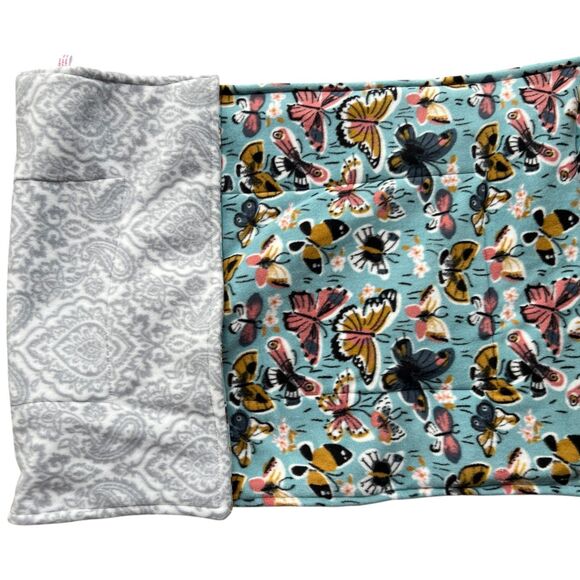 Guinea Pig Premium Fleece Cage Liner 24"x 47" Butterflies Gray Paisley - Picture 1 of 4